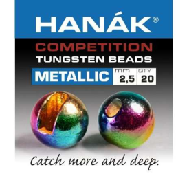 Hanák tungstenové hlavičky Metallic dúhové 20ks