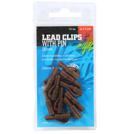 Giants fishing Záves na bočné olovo Lead Clip with Pin Brown/10ks