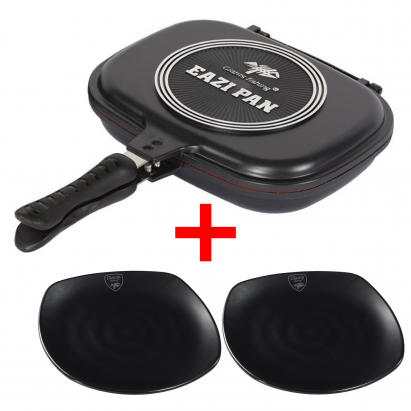 Giants fishing Panvica na varenie Eazi Pan Medium + 2x Tanier Plate Black Large ZADARMO!