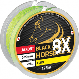 BLACK HORSE 8X FLUO BRAIDED LINE 0,25mm 1000m - Jaxon - Šnúra BLACK HORSE 8X FLUO BRAIDED LINE 1000m