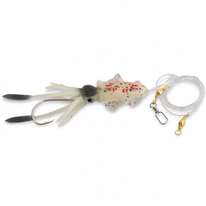 Aquantic nadväzec Octopus Leader Rig Black Spotted Luminous