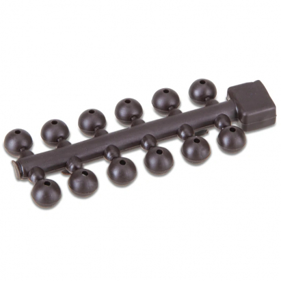 Anaconda korálky Tapered Bore Beads hnedá 6mm 24ks