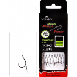 Mikado nadväzec method feeder veľ. 12 háčik bez protihrotu s ihlou / vlasec: 0.18mm/10cm 8 ks