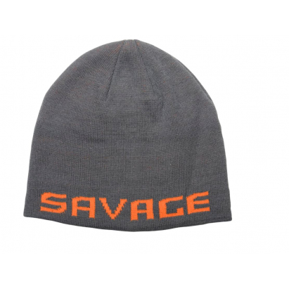 Savage Gear Čiapky Logo Beanie One Size Rock Grey Orange