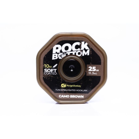 RidgeMonkey Šnúrka RM-Tec Rock Bottom Tungsten Coated Soft 25lb 10m Camo Brown