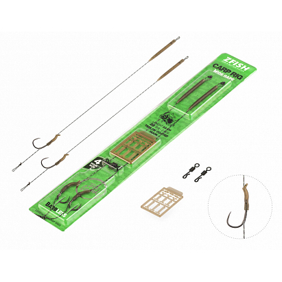 ZFISH Návazec Wide Gape Bez Protihrotu Carp Rig