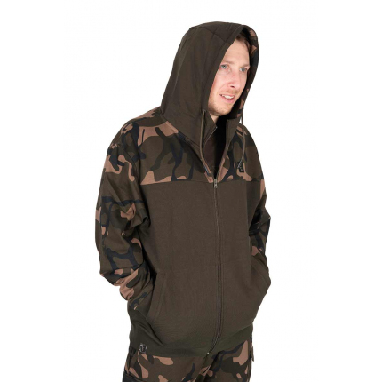 Fox Mikina LW Khaki Camo Split Zip Hoody