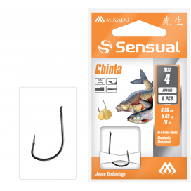 Mikado naviazané háčiky sensual chinta č. 10 bn / vlasec: 0.14mm/70cm 8 ks Mikado naviazané háčiky sensual chinta č. 10 bn / vlasec: 0.14mm/70cm 8 ks