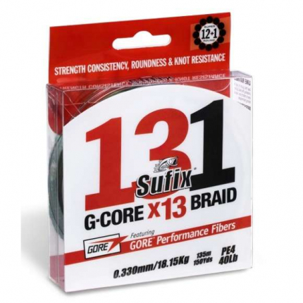 Sufix 131 G-CORE 150 m/0,148 mm/8.1 kg málo viditeľná zelená