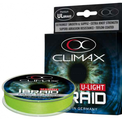 Pletená šnúra Climax iBraid U-Light neon-zelená 135m Priemer: 0,08mm / 6kg