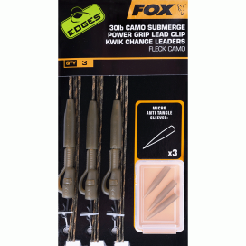 Fox Montáž Edges Camo Submerge Power Grip Lead Clip Kwik Change