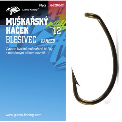 Giants Fishing Háčik Muškársky Blešivec Incurve Fly 20ks veľ.08