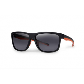 Fox Collection Black Orange Shades - Grey Lens