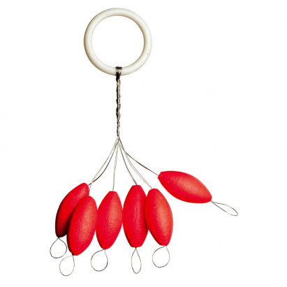 Iron Trout plavák Leuchtpilot oválny červený 6x13mm