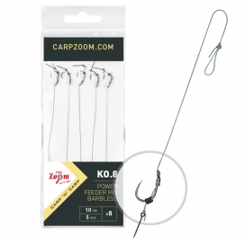Náväzec FC Power Feeder Rig KO.8 - 5 ks/10 cm/0,18mm/veľ.6