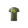 Tričko khaki CSV / žltá / vel.XXL