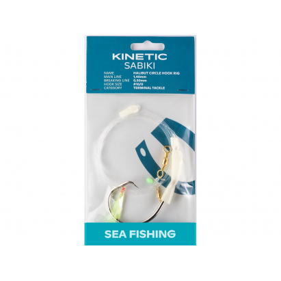 Kinetic Návazec Sabiki Halibut Circle Hook 10/0 125cm Glow 1ks