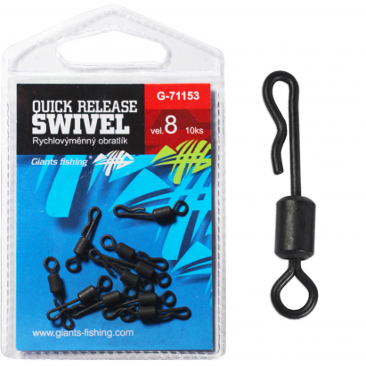 Giants fishing Rýchlovýmenný obratlík Quick Release Swivel, veľ.8/10ks Giants fishing Rýchlovýmenný obratlík Quick Release Swivel, veľ.8/10ks
