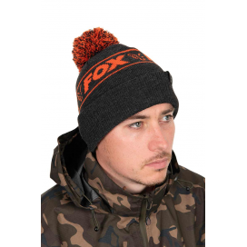 Fox Čepice Collection Bobble Black Orange Fox Čepice Collection Bobble Black Orange