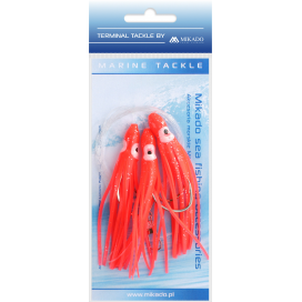 Mikado morský návazec octopus rig 10cm háčik: 3x7/0 červený 1 ks