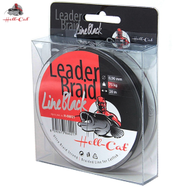 Hell-Cat Splietané náväzcová šnúra Leader Braid Line Black 20m | 1.20mm / 100kg