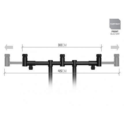Delphin Přední FlexiMAG Hrazda Pro 3 Pruty RPX / ProMAX BW 30-45 cm