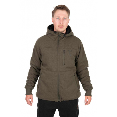 Fox Collection Sherpa Jacket Green & Black