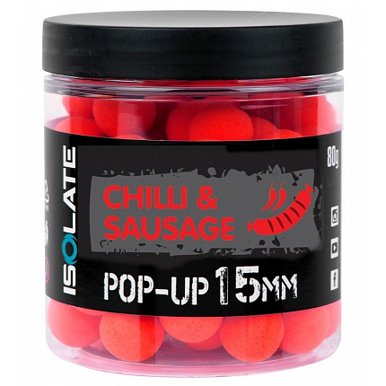 Shimano Plovoucí Boilie Isolate Pop-Up Chilli Sausage Fluo Red