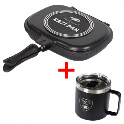 Giants fishing Akčný set Panvica na varenie Eazi Pan Medium + Nerezový termo hrnček 400ml