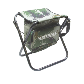 Mistrall stolička bez operadla s taškou L, maskáč