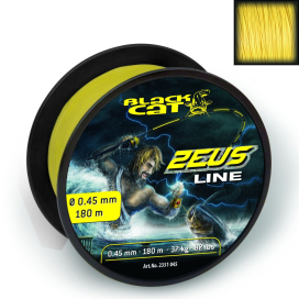 Black Cat Šnúra Zeus Line Svietivo Žltá 1m