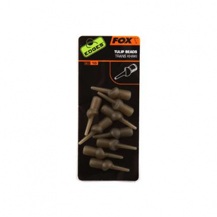 Fox Edges Tulip beads trans khaki 10ks