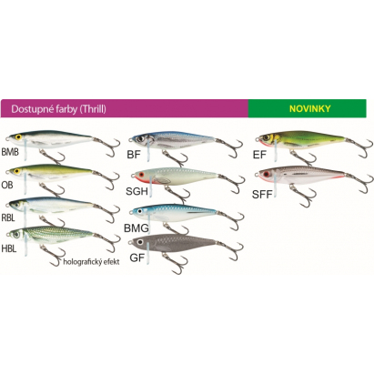 Salmo rybárske woblery thrill TH5 farba RBL