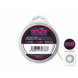 Delphin Oceľové lanko BOMB! s krimpom. svorkami / 7 vlákien 10m/9kg