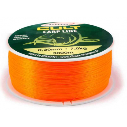 CLIMAX silon CULT Carp Line 600m Fluo-Orange Priemer: 0,30mm nosnosť: 8,3kg CLIMAX silon CULT Carp Line 600m Fluo-Orange Priemer: 0,30mm nosnosť: 8,3kg
