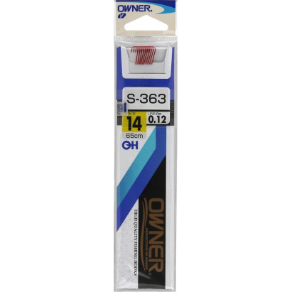 náväzec Owner S-363, háčik č.14, vlasec 0.12mm (10ks)