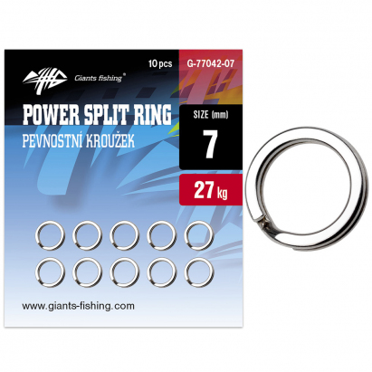 Giants fishing Pevnostný krúžok Power Split Ring 10ks|veľ.5mm (17kg) Giants fishing Pevnostný krúžok Power Split Ring 10ks|veľ.5mm (17kg)
