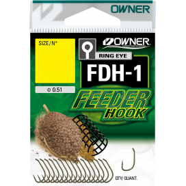 háček OWNER s očkem /16ks/ FDH-1.06: FEEDER HOOK 56941.06 háček OWNER s očkem /16ks/ FDH-1.06: FEEDER HOOK 56941.06