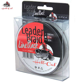 Hell-Cat Náväzcová šnúra Leader Braid Line Black 0,90 mm, 75 kg, 20 m