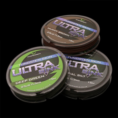 Gardner Splietaná šnúra Ultra Sink Tungsten 15 m/25 lb (11,3 kg) Deep Green