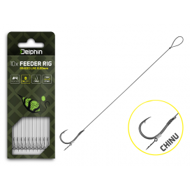 Feederový návazec Delphin Braided Sting / 10ks - 12cm/0,20mm/Chinu #6