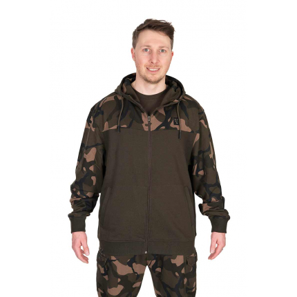Fox Mikina LW Khaki Camo Split Zip Hoody