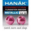 Hanák tungstenové hlavičky Metallic svetlo ružová 20ks 3,0mm