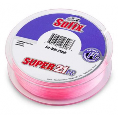 Sufix Super 21 Fluorocarbon 50 m kg ružový