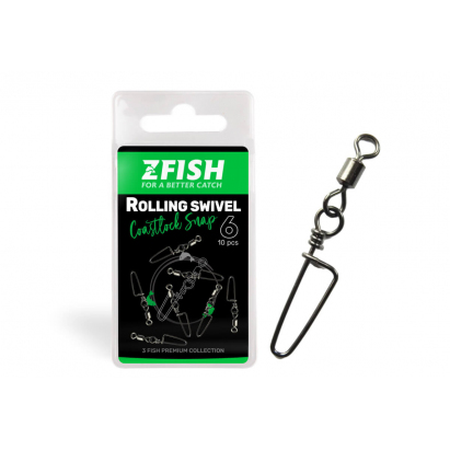 Zfish Obratlík s Karabínou Rolling Swivel & Coastlock Snap 10 ks Zfish Obratlík s Karabínou Rolling Swivel & Coastlock Snap 10 ks