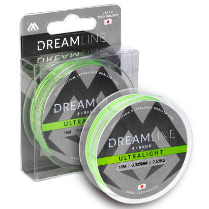 Mikado pletená šnúra dreamline ultralight 0.047mm/3.87kg/10m fluo zelená 1 cievka Mikado pletená šnúra dreamline ultralight 0.047mm/3.87kg/10m fluo zelená 1 cievka