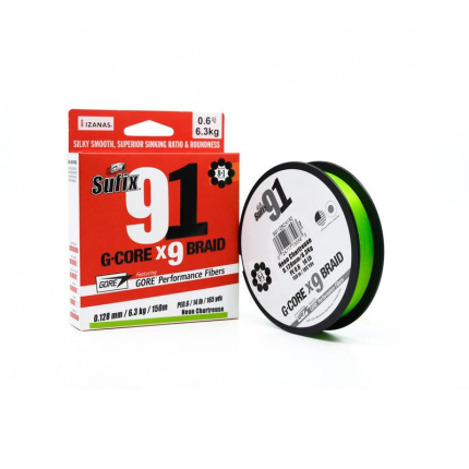 Sufix šnúra 91 G-CORE 150 m svietivo zelená 0.185mm 9.5 kg
