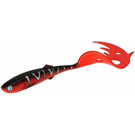 Mikado nástraha sicario pike tail 10.5cm/červený tiger 4 ks