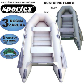 SPORTEX nafukovacie člny SHELF 270 - lamelová podlaha Šedý
