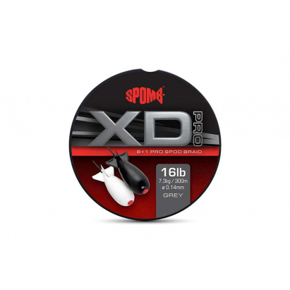 Spomb Splétaná Šňůra XD Pro Braid Grey 0,14 mm 300 m